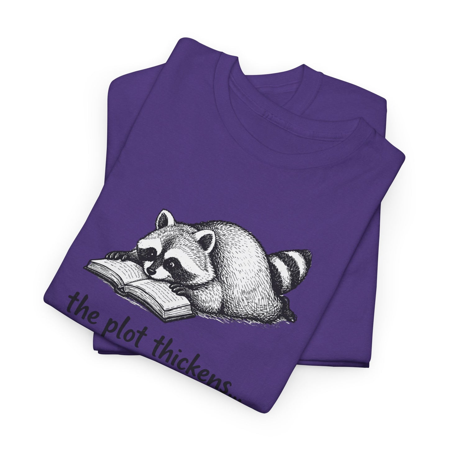 Raccoon "The Plot Thickens" Graphic Tee - Funny Book Lover Tee