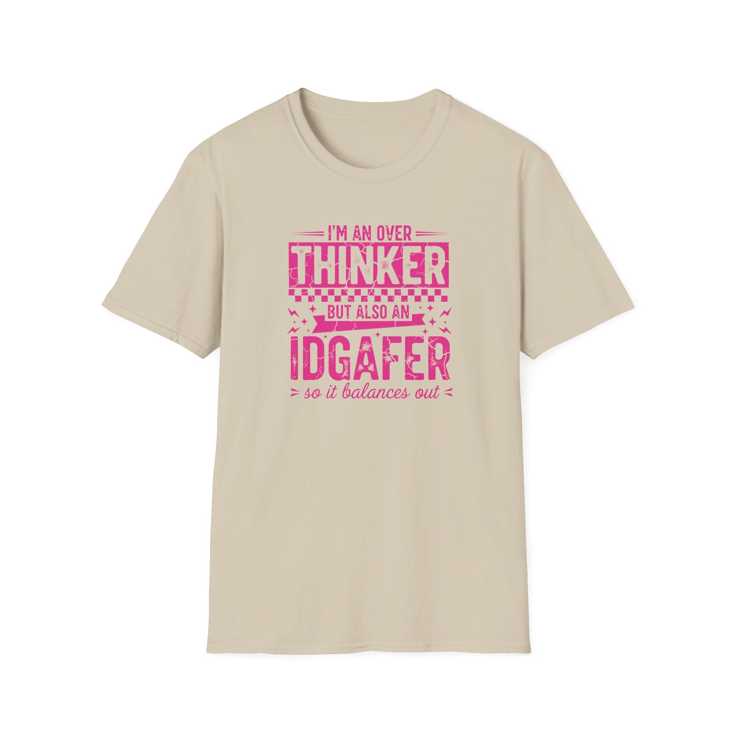 Funny Quote T-Shirt – Overthinker IDGAF Shirt | Sarcastic Graphic Tee | Unisex Casual Top