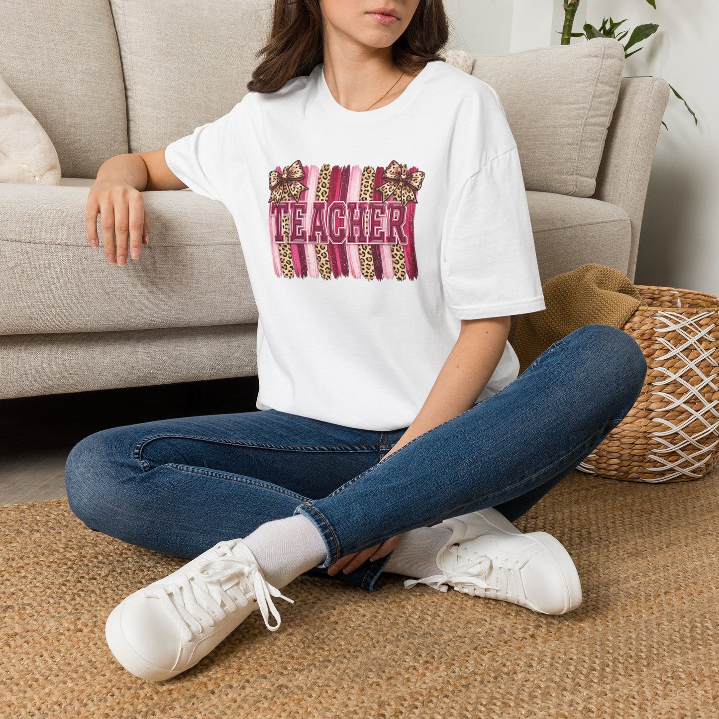 School Spirit Collection - Leopard Stripe T-Shirt