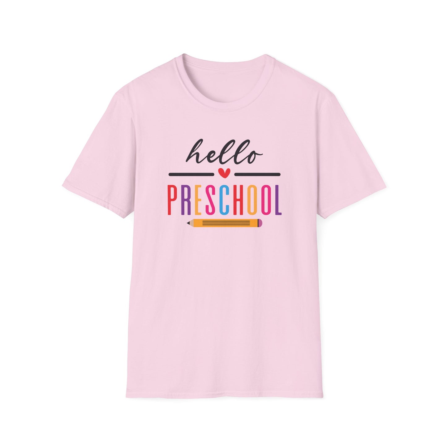 Hello Grade Teacher Shirts | Retro Back to School Graphic Tees | Preschool, Pre-K, Kindergarten, First, Second & Third Grade Teacher Shirt | Gildan 64000 Softstyle Tee