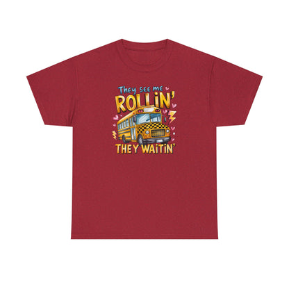 They See Me Rollin’ – Funny Teacher Bus Tee