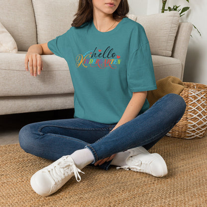 Hello Grade Teacher Shirts | Retro Back to School Graphic Tees | Preschool, Pre-K, Kindergarten, First, Second & Third Grade Teacher Shirt | Gildan 64000 Softstyle Tee