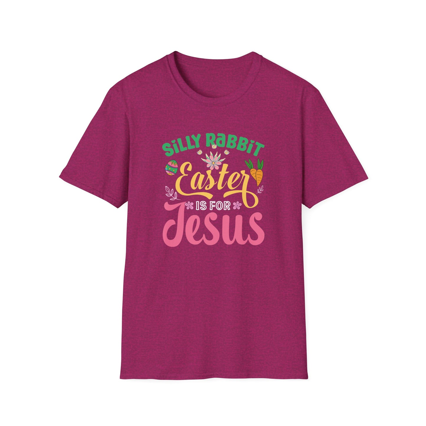 Silly Rabbit Easter Is For Jesus Shirt – Cute Christian Easter Bunny Tee, Faith Based Easter T-Shirt, Religious Spring Graphic Tee, Christian Gift