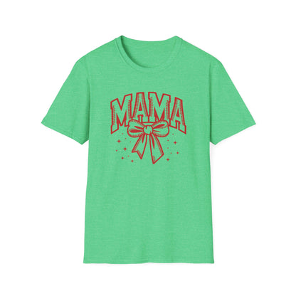 Baseball Mama Bow Shirt – Cute Game Day Sports Mom Tee | Trendy Coquette Style Baseball Mom Graphic T-Shirt