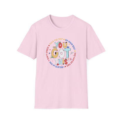 State Testing Motivation Shirt – “You Got This” Teacher & Student Test Day T-Shirt | Testing Week Encouragement Tee