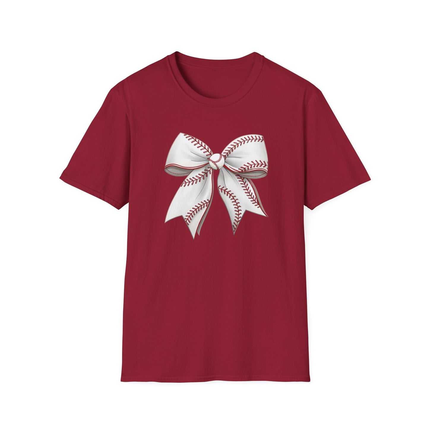 Baseball Bow Shirt – Cute Baseball Graphic Tee for Women | Softball Bow Game Day Shirt | Sports Mom Trendy T-Shirt