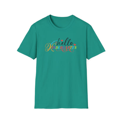 Hello Grade Teacher Shirts | Retro Back to School Graphic Tees | Preschool, Pre-K, Kindergarten, First, Second & Third Grade Teacher Shirt | Gildan 64000 Softstyle Tee