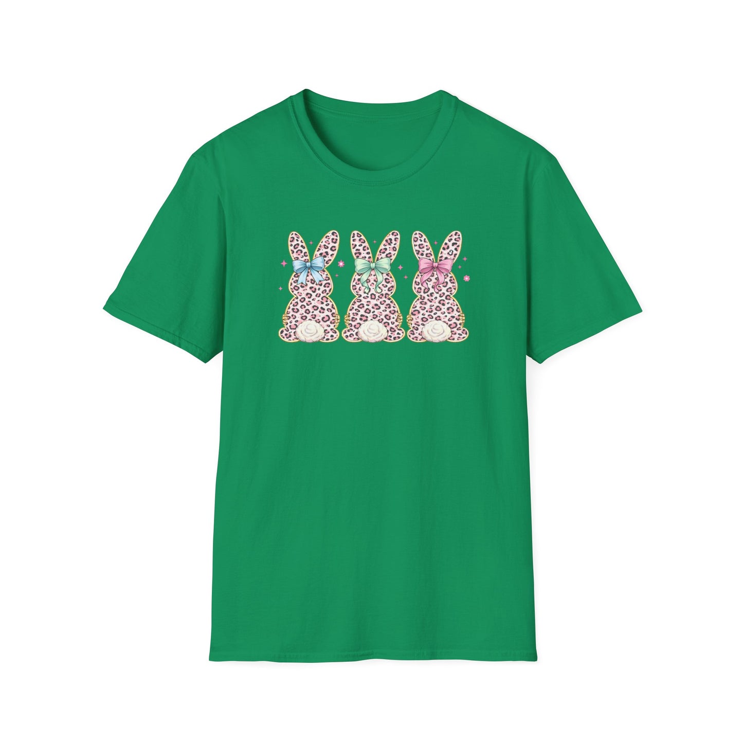 Leopard Bunny Easter Tee – Cute Pastel Spring Graphic T-Shirt, Trendy Bunny Lover Shirt, Easter Outfit Women