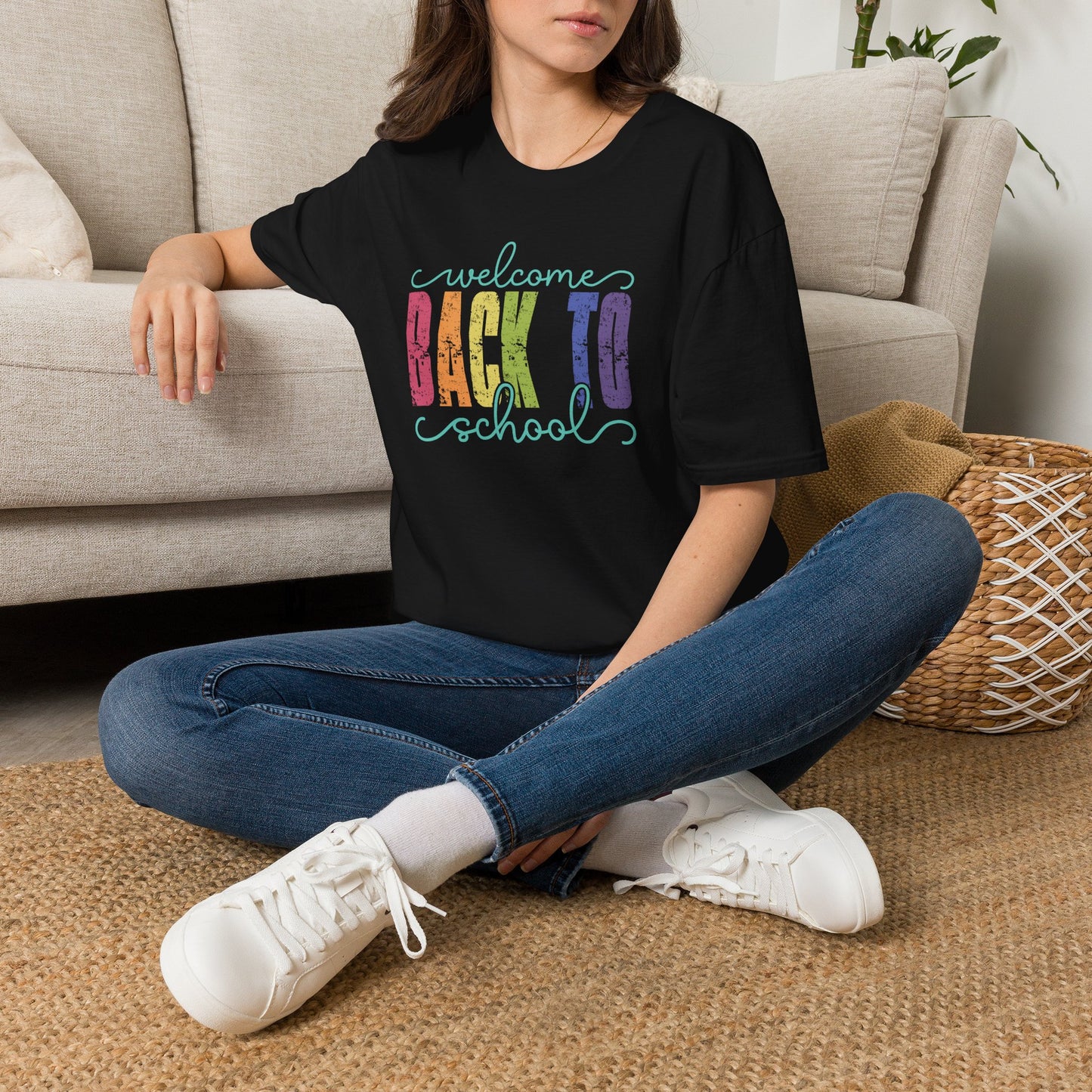 Back to School T-Shirt — "Welcome Back to School" Colorful Retro Print