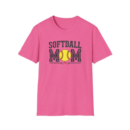 Softball Mom Shirt – Vintage Style Game Day Tee, Softball Mom Graphic T-Shirt, Sports Mom Gift, Women’s Softball Season Apparel