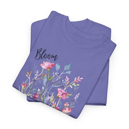 Floral 'Bloom Where You Are Planted' Tee — Watercolor Wildflower Women's T-Shirt