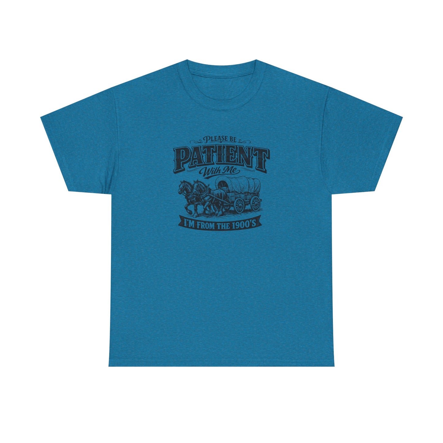 Please Be Patient With Me T-Shirt – Funny Vintage Wagon Graphic Tee, Western Humor Shirt