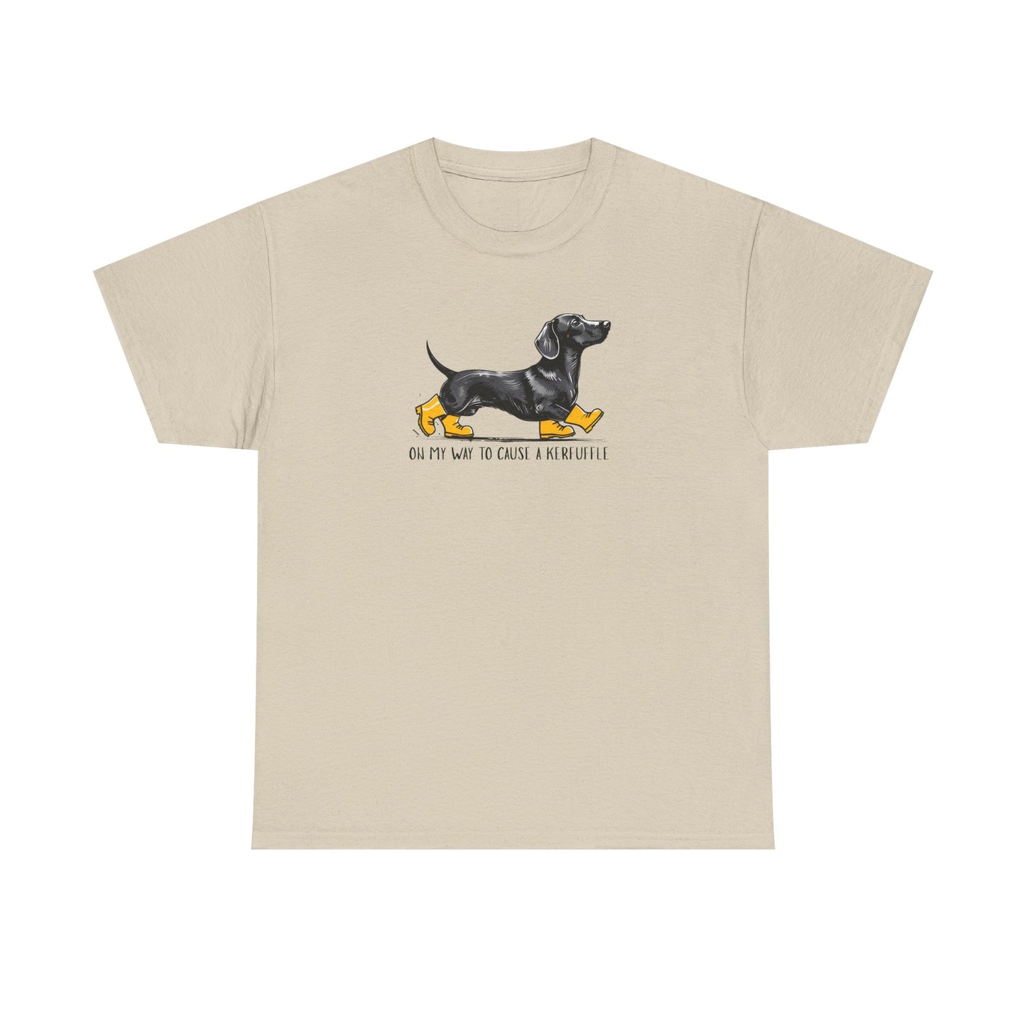 Funny Dachshund Shirt – “On My Way to Cause a Kerfuffle” Tee | Cute Wiener Dog Shirt