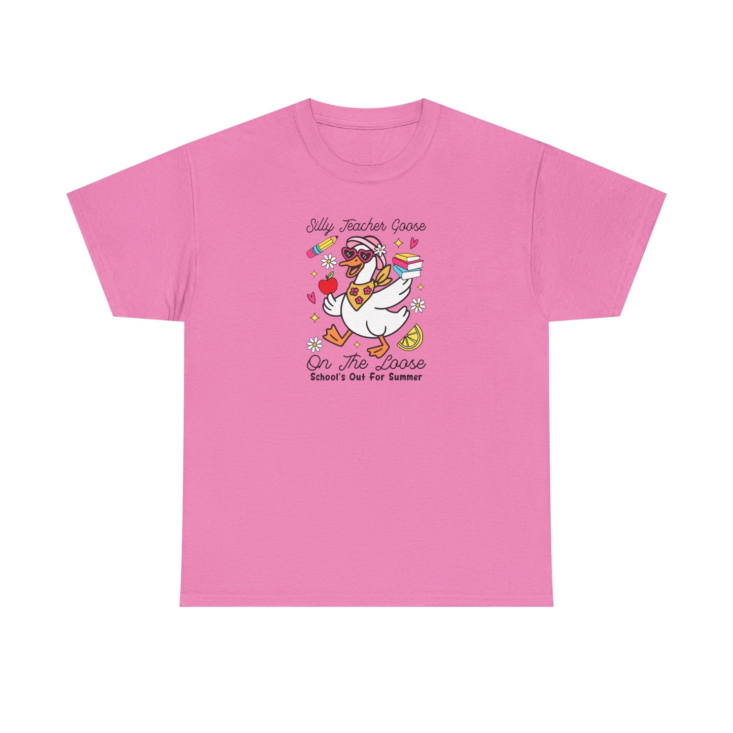 Silly Teacher Goose Shirt – Funny Teacher Tee – “On The Loose” Graphic T-Shirt – Cute Back to School Gift for Teachers