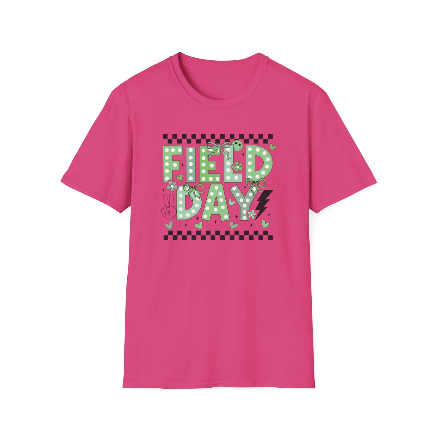 Cute Green Polka Dot School Field Day T-Shirt