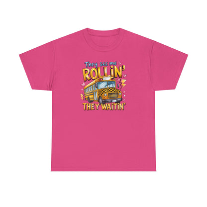 They See Me Rollin’ – Funny Teacher Bus Tee