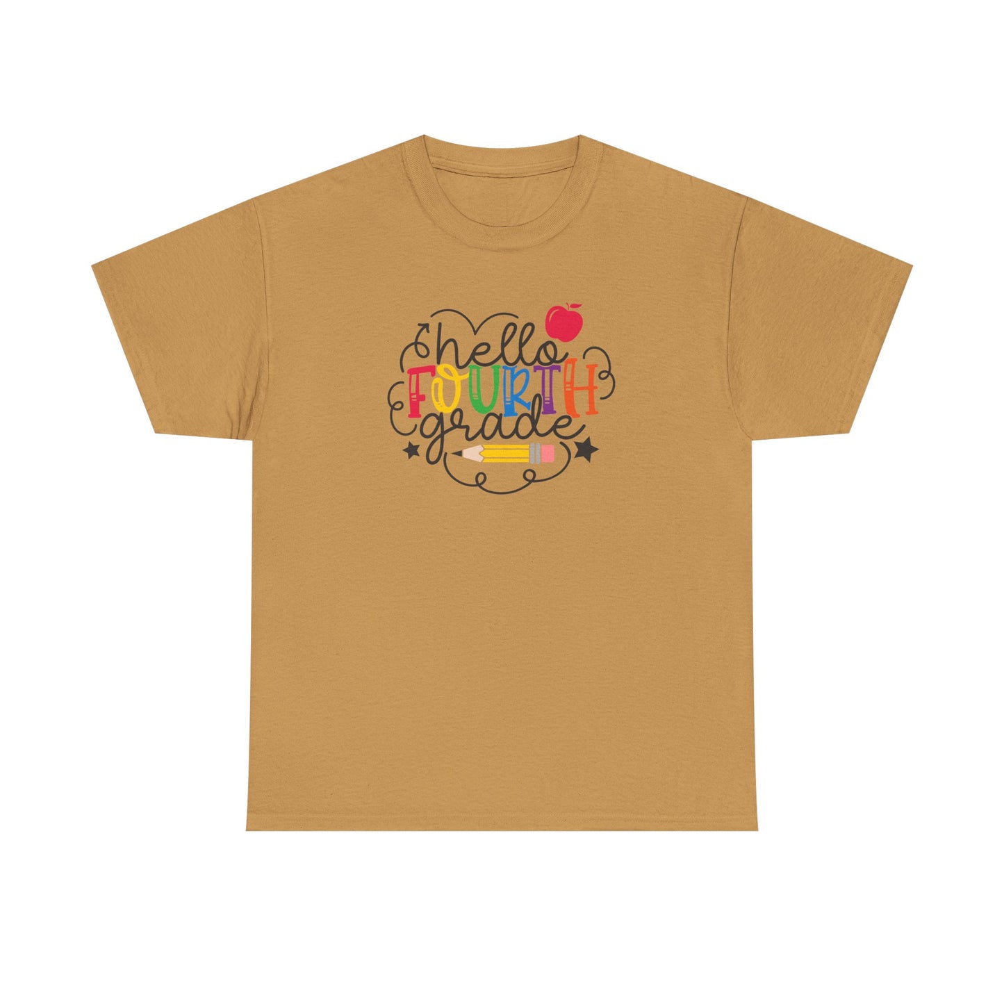 Hello Fourth Grade Shirt | 4th Grade Teacher T-Shirt | Back To School Teacher Tee | First Day Of School Outfit | Elementary Teacher Gift