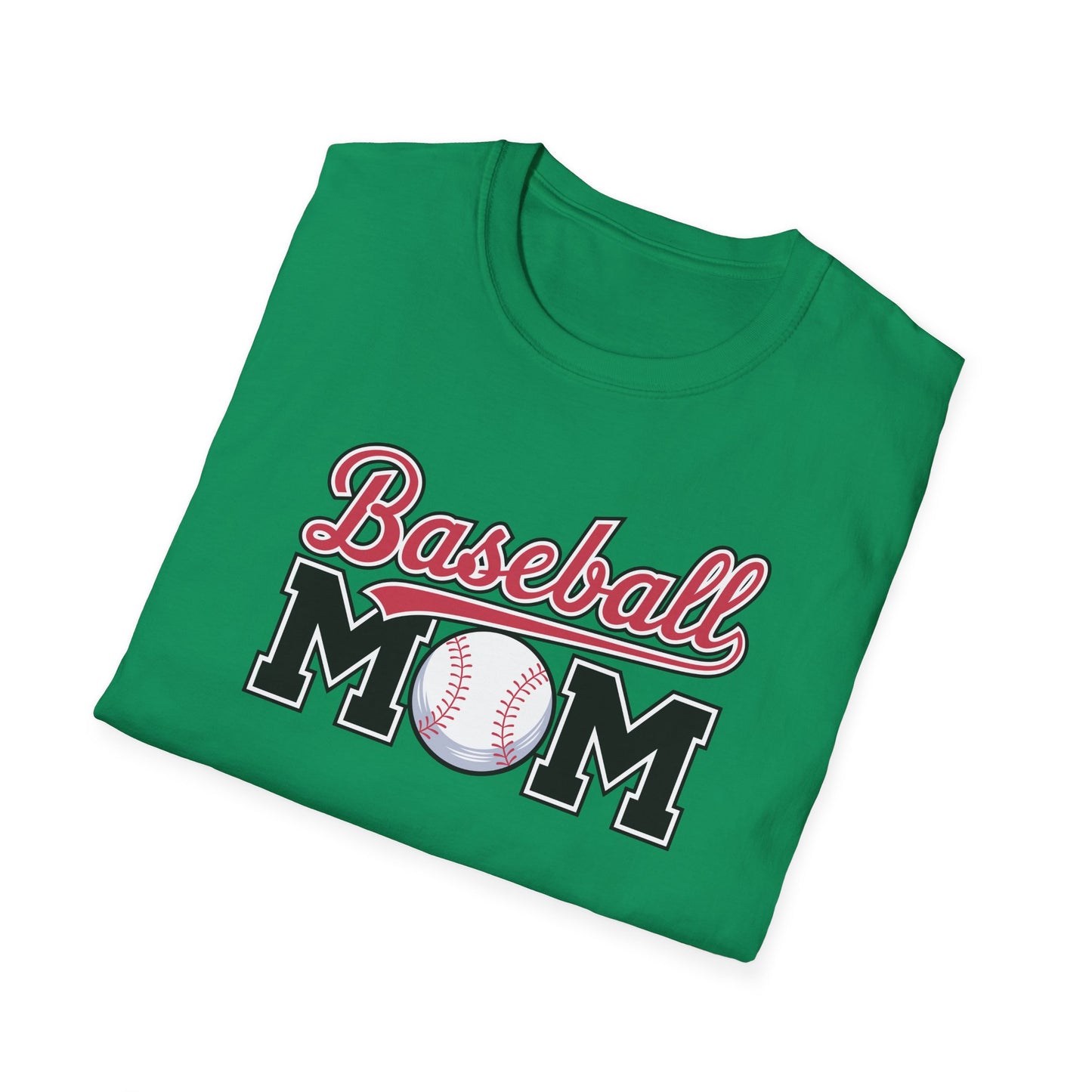 Baseball Mom Script Shirt – Cute Game Day Sports Mom Tee | Classic Baseball Mama Graphic T-Shirt