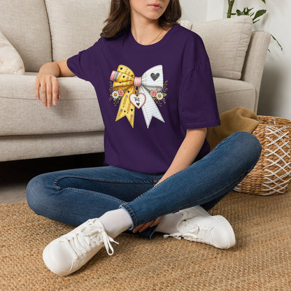Personalized Teacher Bow Shirt | Custom Teacher Name Heart Tee