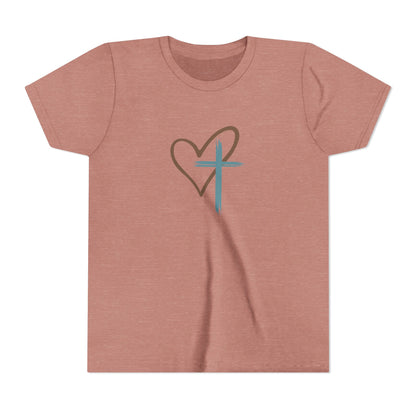 Jesus Has My Back Kids Christian Shirt – Faith Cross Heart T-Shirt – Inspirational Religious Tee for Boys & Girls