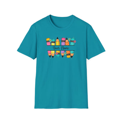 Personalized Pencil Graphic T-Shirt – Cute Back to School Teacher Tee