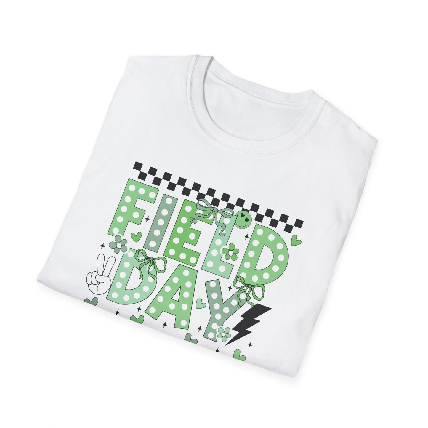 Cute Green Polka Dot School Field Day T-Shirt