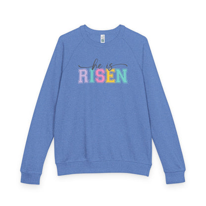 He Is Risen Christian Easter T-Shirt – Faith Based Front & Back Graphic Tee, Religious Resurrection Shirt, Pastel Easter Church Outfit for Women