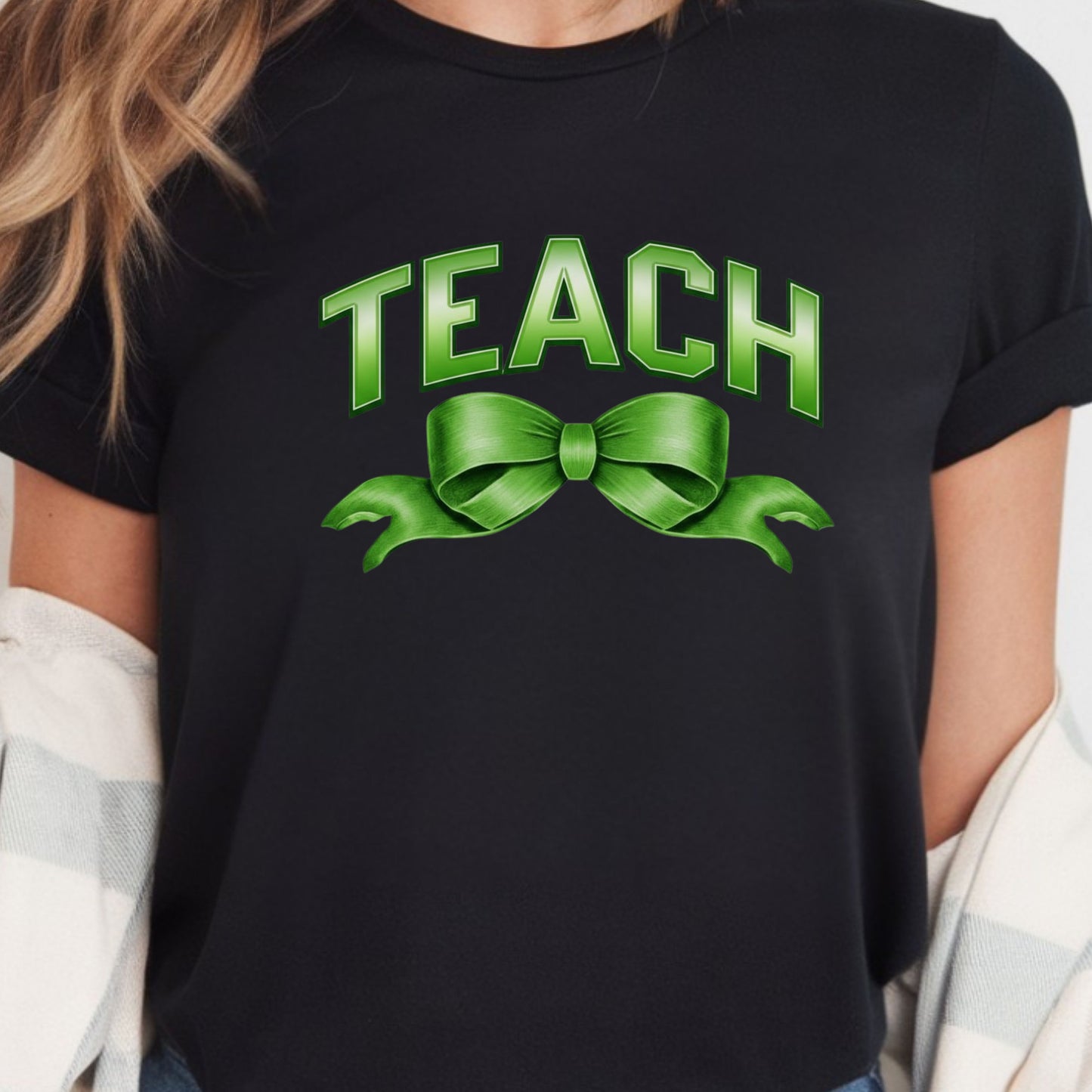 Teach Green Ribbon T-Shirt — Teacher Appreciation Back-to-School Tee