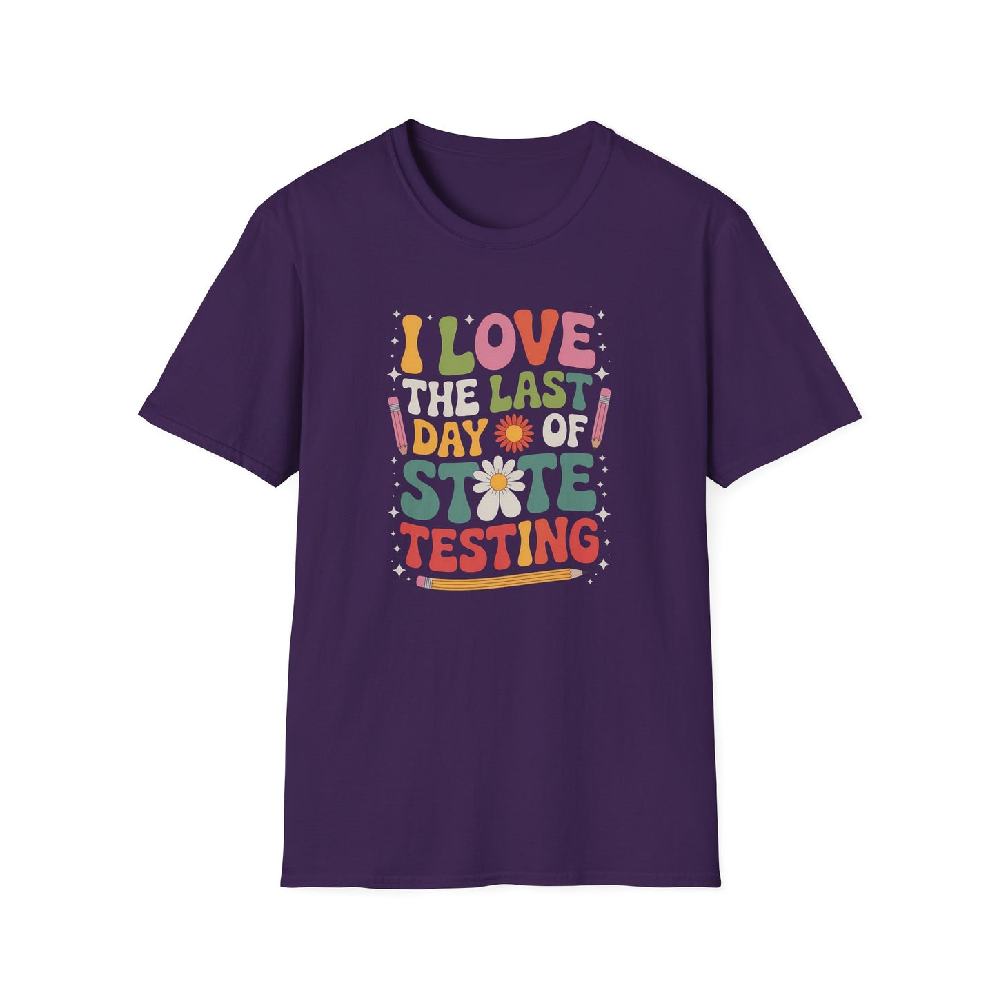 Retro Last Day of State Testing Teacher Shirt – “I Love the Last Day of State Testing” Graphic Tee, Cute Educator T-Shirt, Funny Classroom Apparel