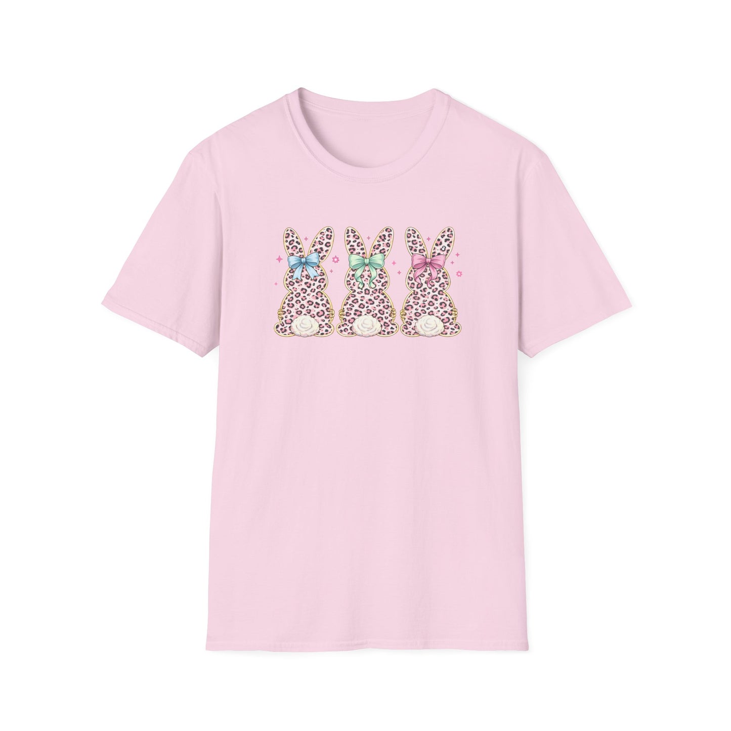 Leopard Bunny Easter Tee – Cute Pastel Spring Graphic T-Shirt, Trendy Bunny Lover Shirt, Easter Outfit Women