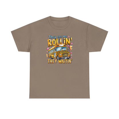 They See Me Rollin’ – Funny Teacher Bus Tee