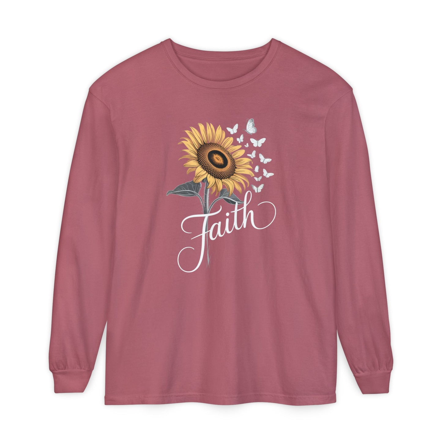 Faith Sunflower Long Sleeve Tee