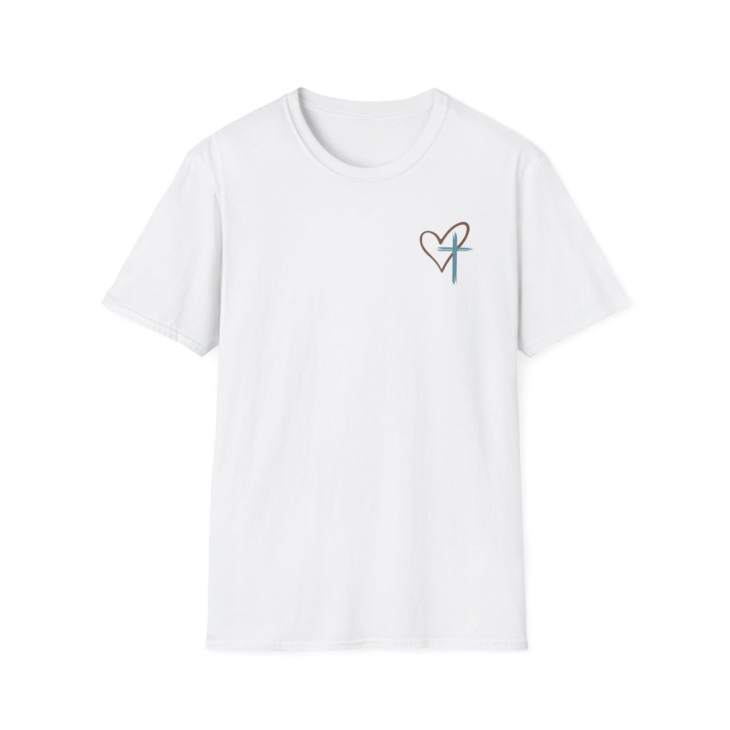Jesus Has My Back Tee — Christian Cross Heart Graphic T-Shirt