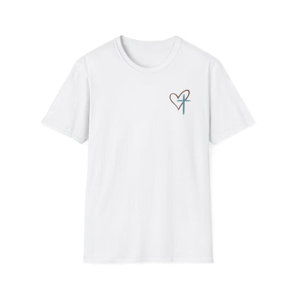 Jesus Has My Back Tee — Christian Cross Heart Graphic T-Shirt