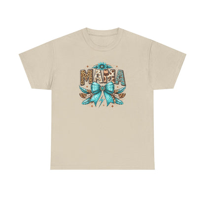 Mama Leopard Print Shirt –  Western Mama Shirt – Cowgirl Mom Graphic Tee – Trendy Mama Shirt
