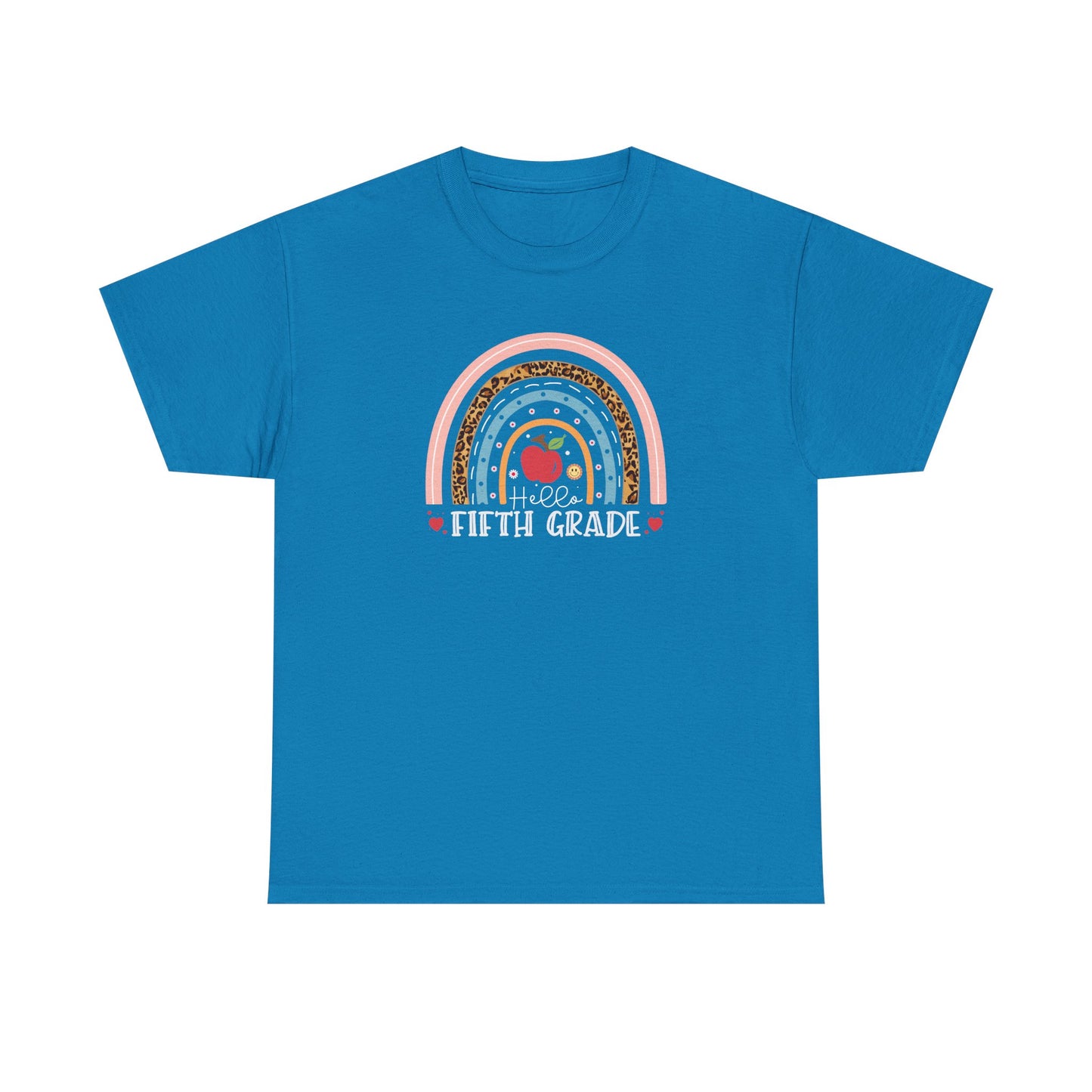 Hello Fifth Grade Rainbow Team Tee - Perfect for Classroom Fun