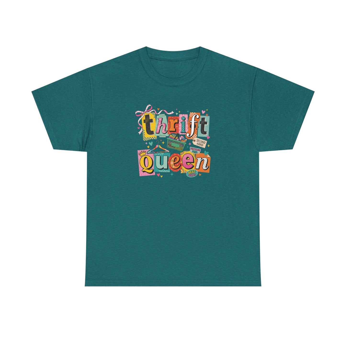 Thrift Queen T-Shirt – Vintage Thrifting Graphic Tee, Retro Style Funny Thrift Shop Shirt