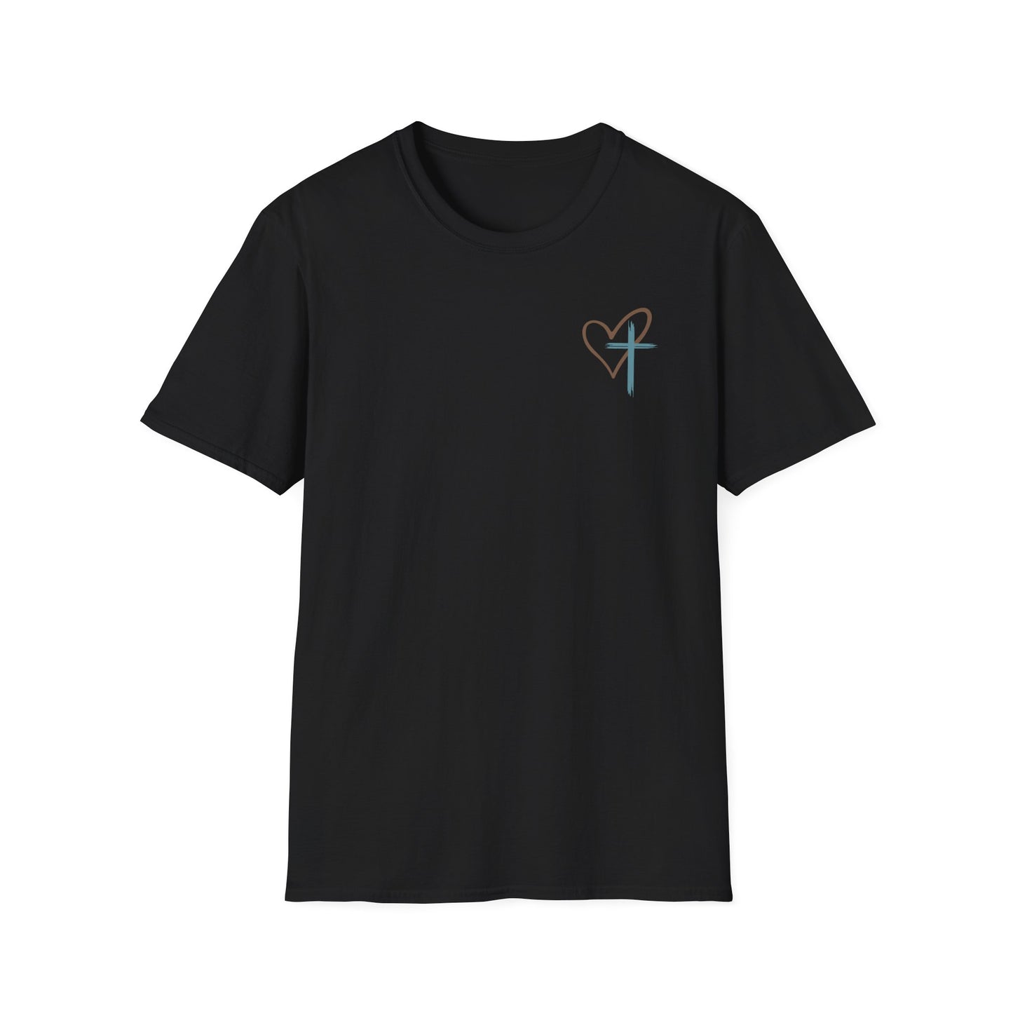 Jesus Has My Back Tee — Christian Cross Heart Graphic T-Shirt
