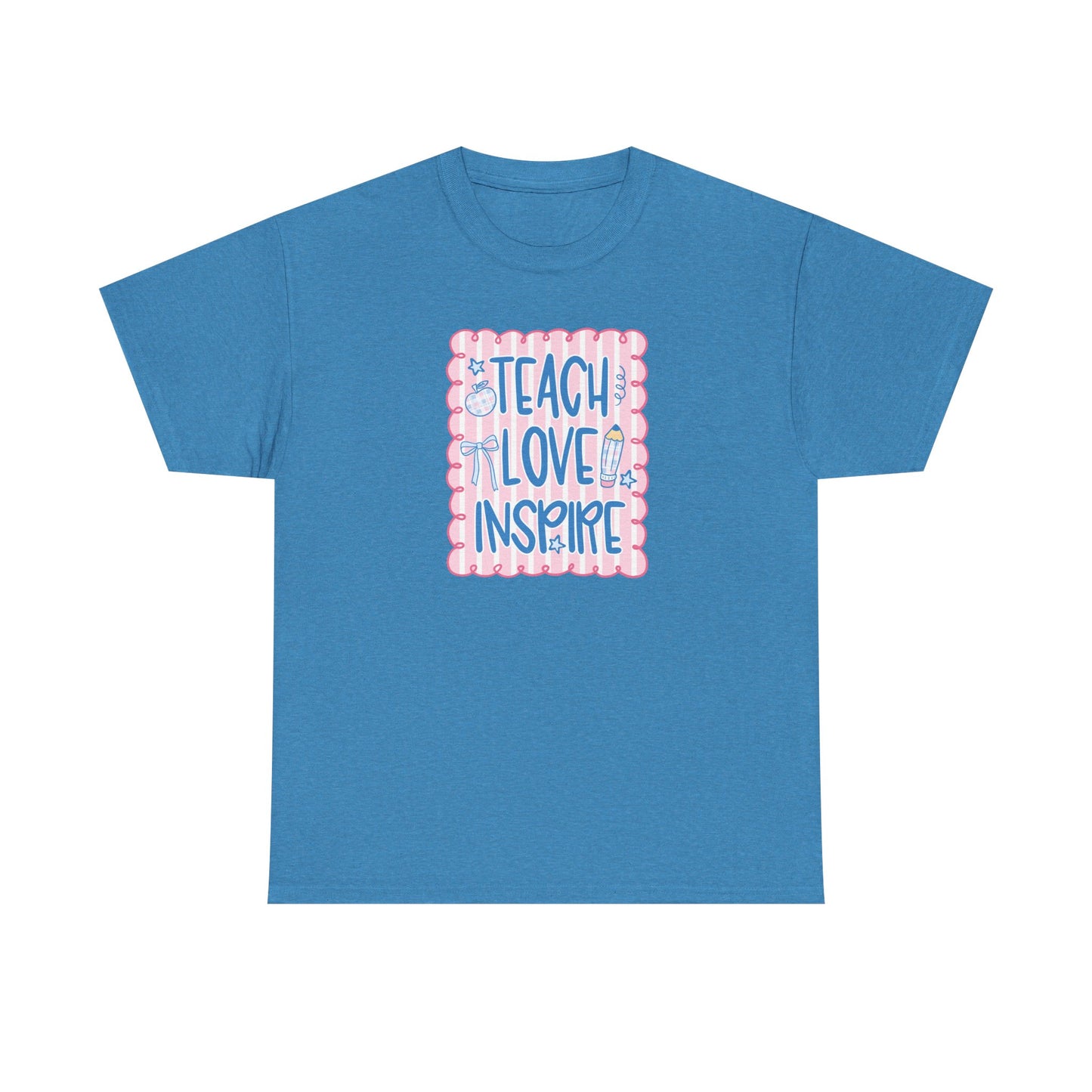 Teach Love Inspire T-Shirt — Cute Pastel Teacher Appreciation Tee