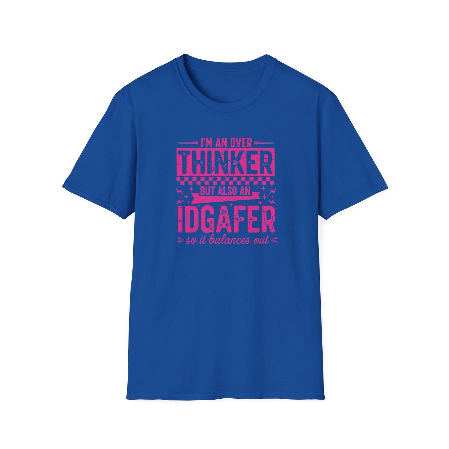 Funny Quote T-Shirt – Overthinker IDGAF Shirt | Sarcastic Graphic Tee | Unisex Casual Top