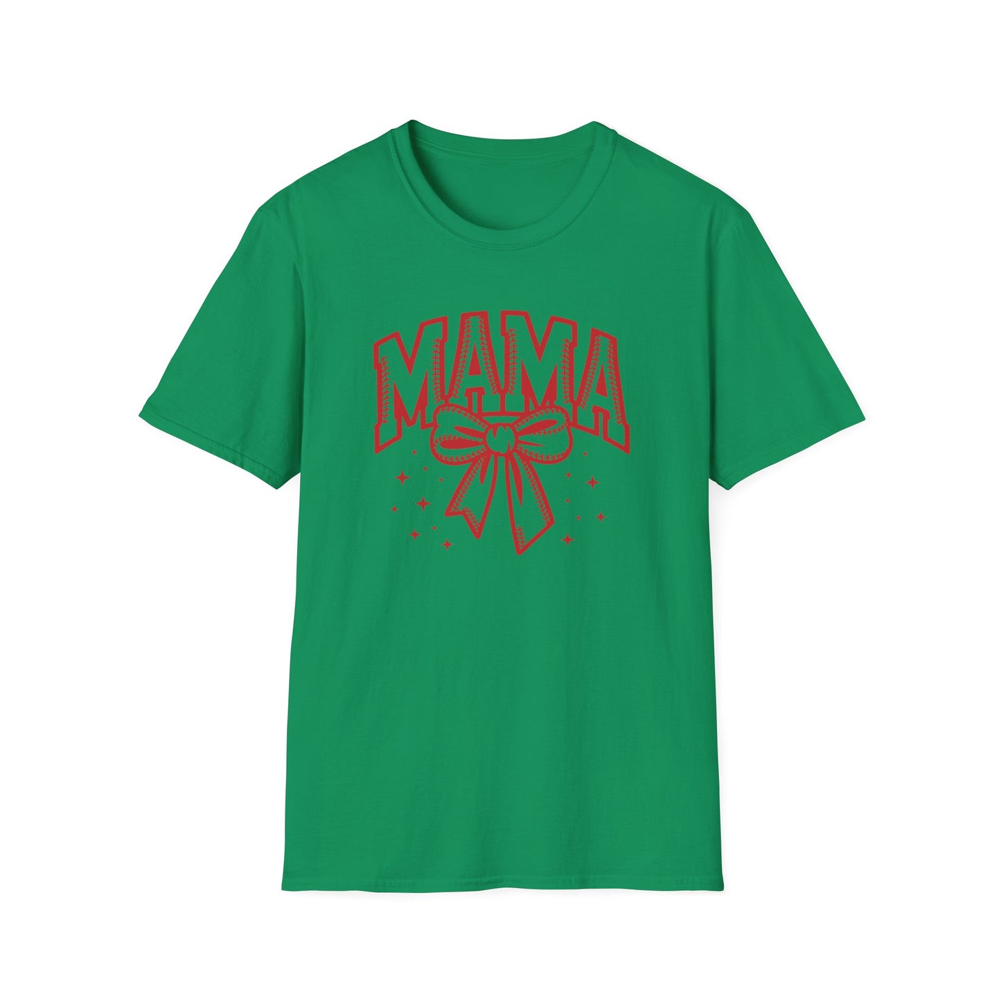 Baseball Mama Bow Shirt – Cute Game Day Sports Mom Tee | Trendy Coquette Style Baseball Mom Graphic T-Shirt
