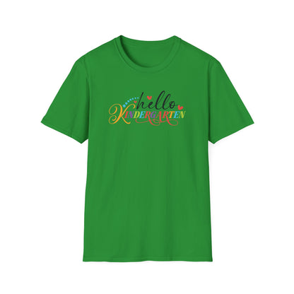 Hello Grade Teacher Shirts | Retro Back to School Graphic Tees | Preschool, Pre-K, Kindergarten, First, Second & Third Grade Teacher Shirt | Gildan 64000 Softstyle Tee