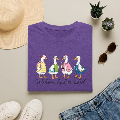 Back to School Ducklings T-Shirt — "Welcome back to school"