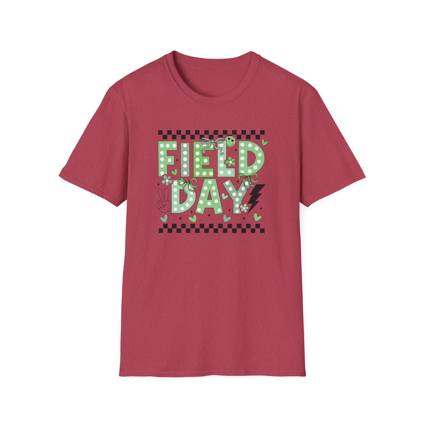 Cute Green Polka Dot School Field Day T-Shirt