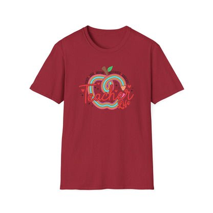 Teacher Life – Cute Apple Graphic Teacher Tee