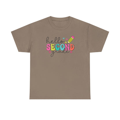 Hello Second Grade - Grade Level Teacher Team Shirt