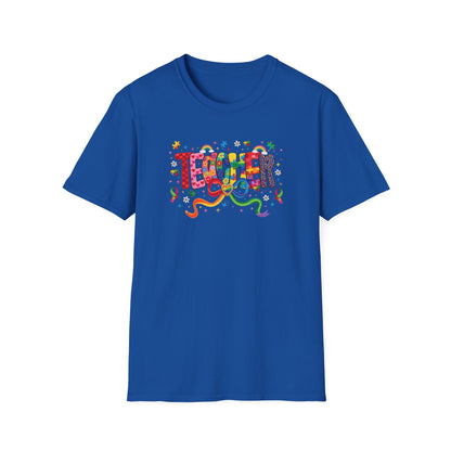Autism Awareness Rainbow Puzzle Piece Teacher Tee