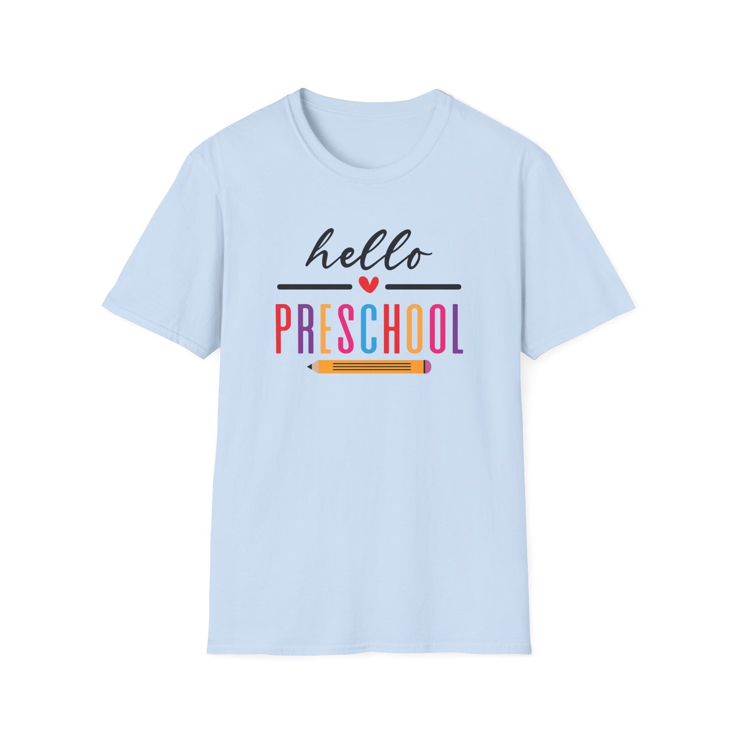 Hello Grade Teacher Shirts | Retro Back to School Graphic Tees | Preschool, Pre-K, Kindergarten, First, Second & Third Grade Teacher Shirt | Gildan 64000 Softstyle Tee