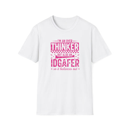 Funny Quote T-Shirt – Overthinker IDGAF Shirt | Sarcastic Graphic Tee | Unisex Casual Top