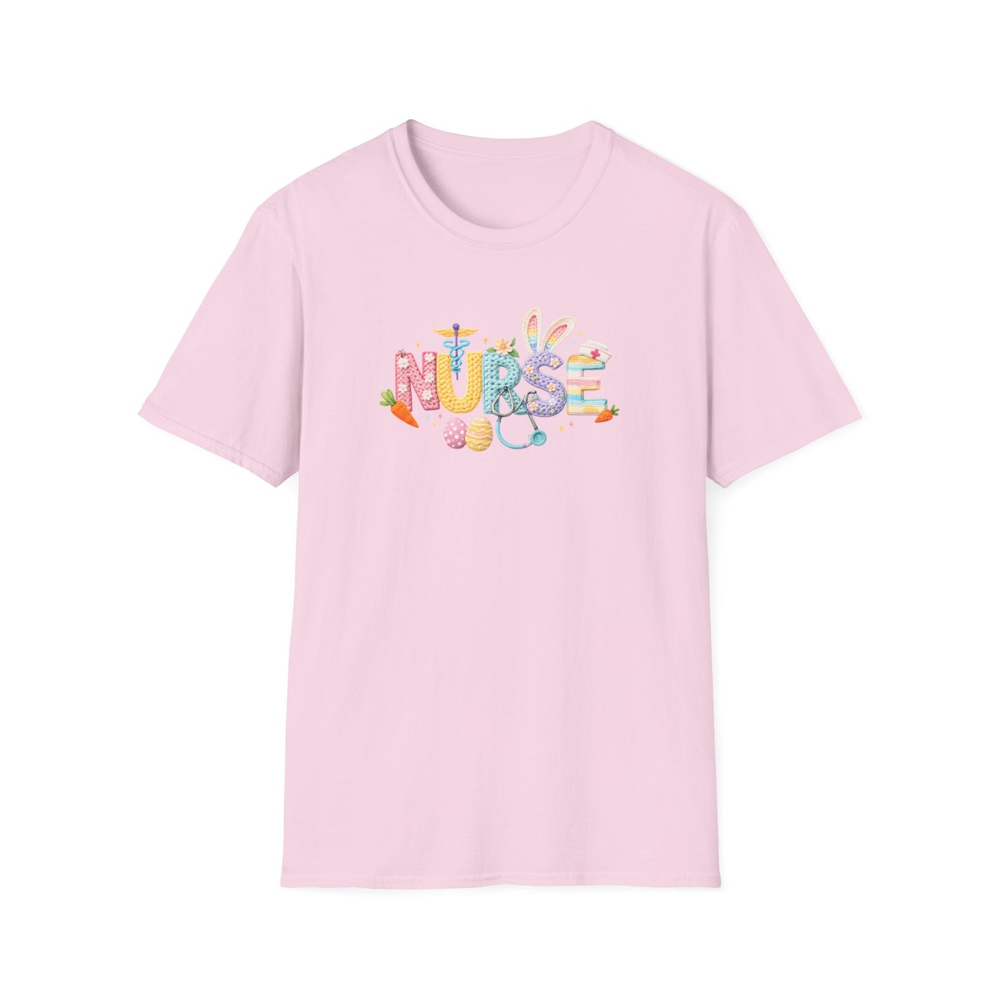 Nurse Floral Icons T-Shirt — Colorful Medical Staff Gift for Nurses